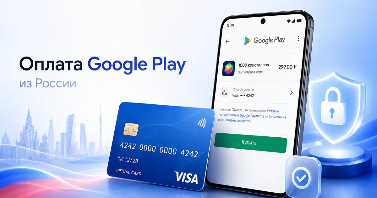 Как оплатить Google Play из России: виртуальная карта и подписки