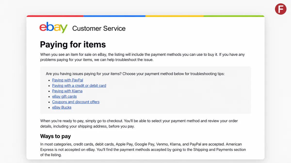 Какие способы оплаты принимает eBay